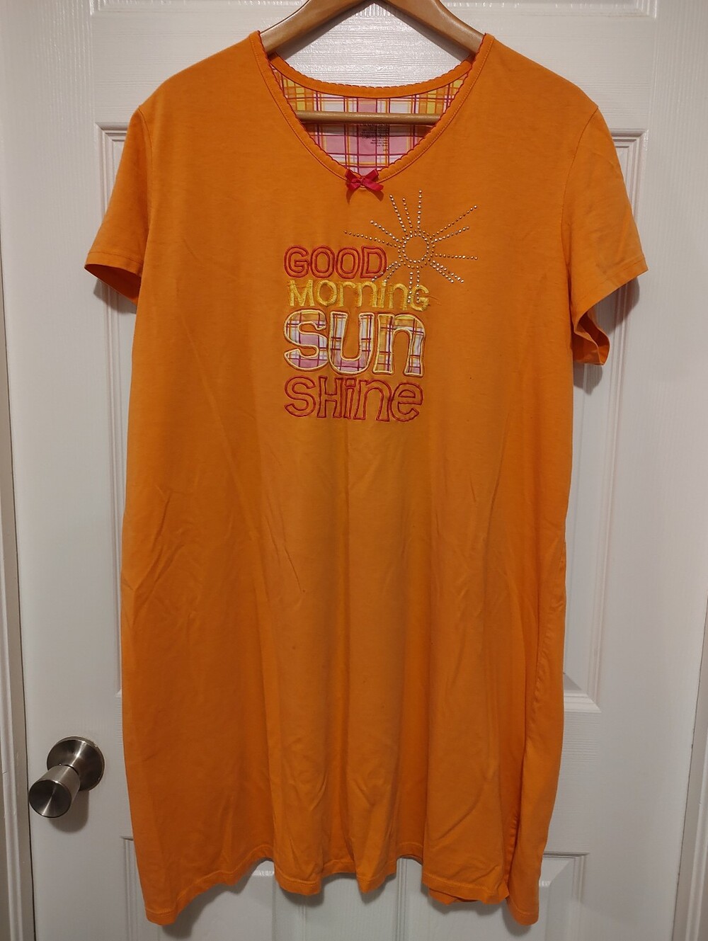 Secret Treasures Orange 'Good Morning Sunshine' Short Sleeve Top